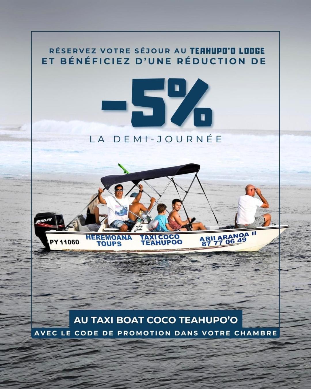 Teahupo'O Lodge, Fare Raepu'U, L'Aventure Du Bout De L'Ile En Famille Ou Entre Amis Teahupoo Екстериор снимка